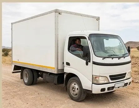 Illustration: Delivery truck on a rural road